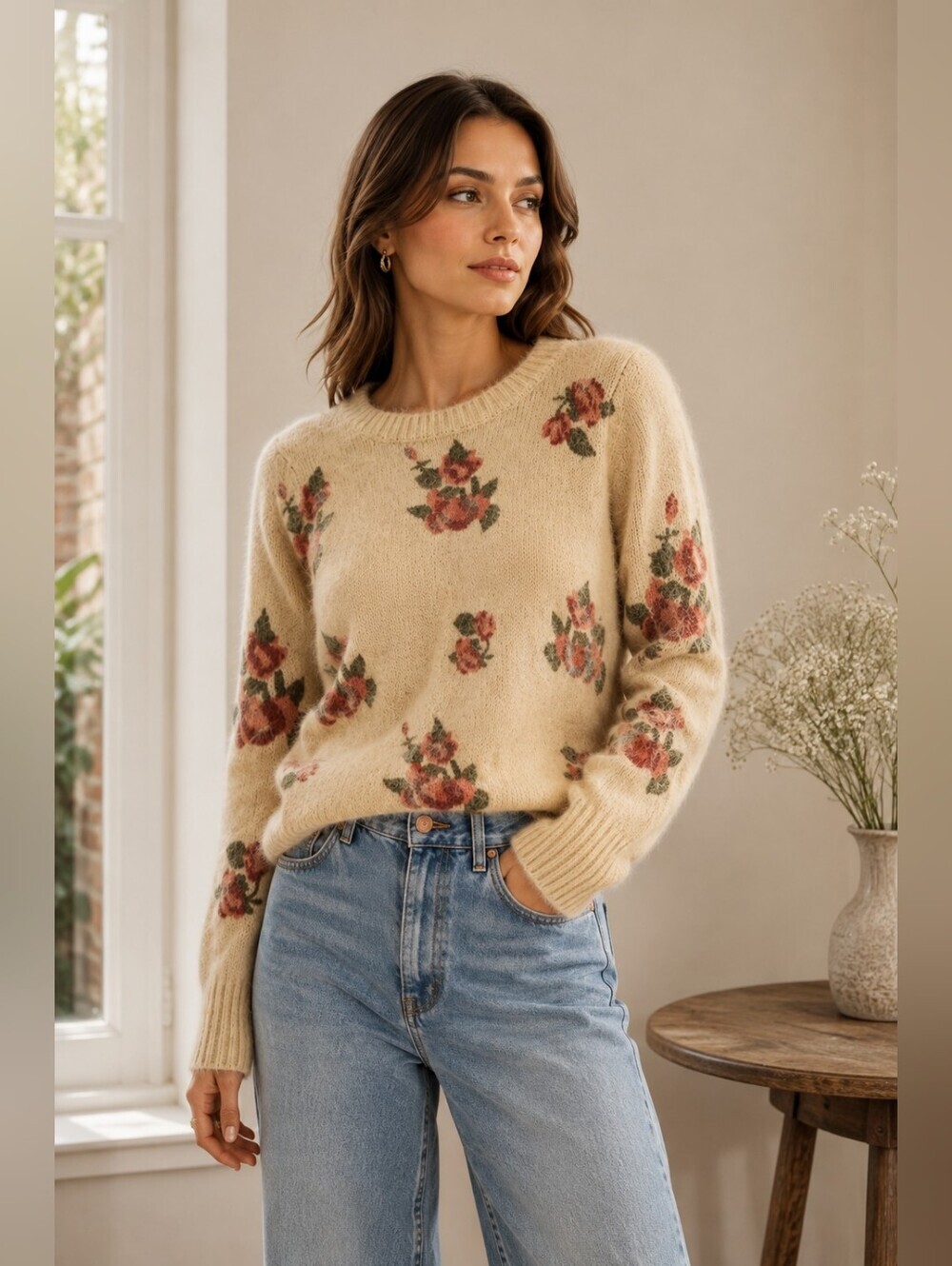 QED Floral Sweater